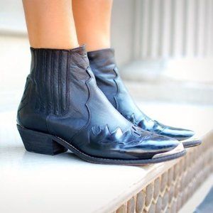 Topshop Flame Arson Western Cowboy Ankle Boots